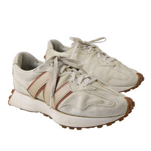 Bandier x New Balance 327 Sz 9.5B Sea Salt Gum Sole Retro Sneaker Women